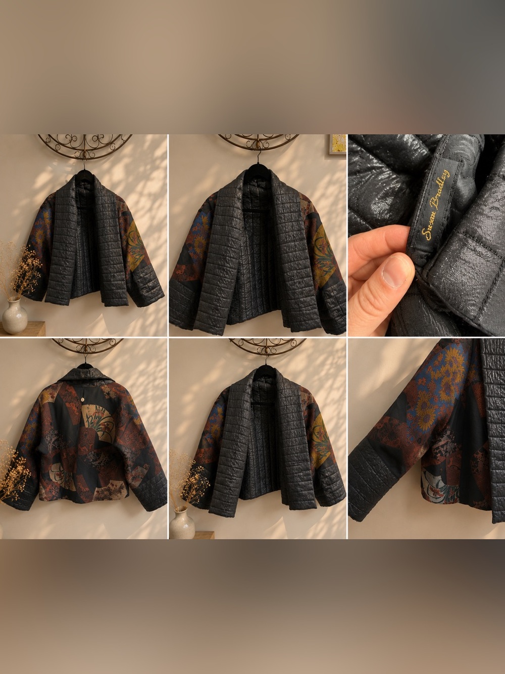One of a kind by‎ designer Susan Bradley Art Quilted Patchwork Jacket